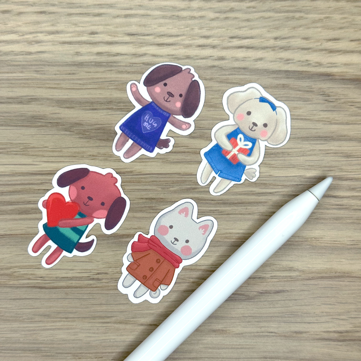 Lil Pups Stickers (4-Pack)
