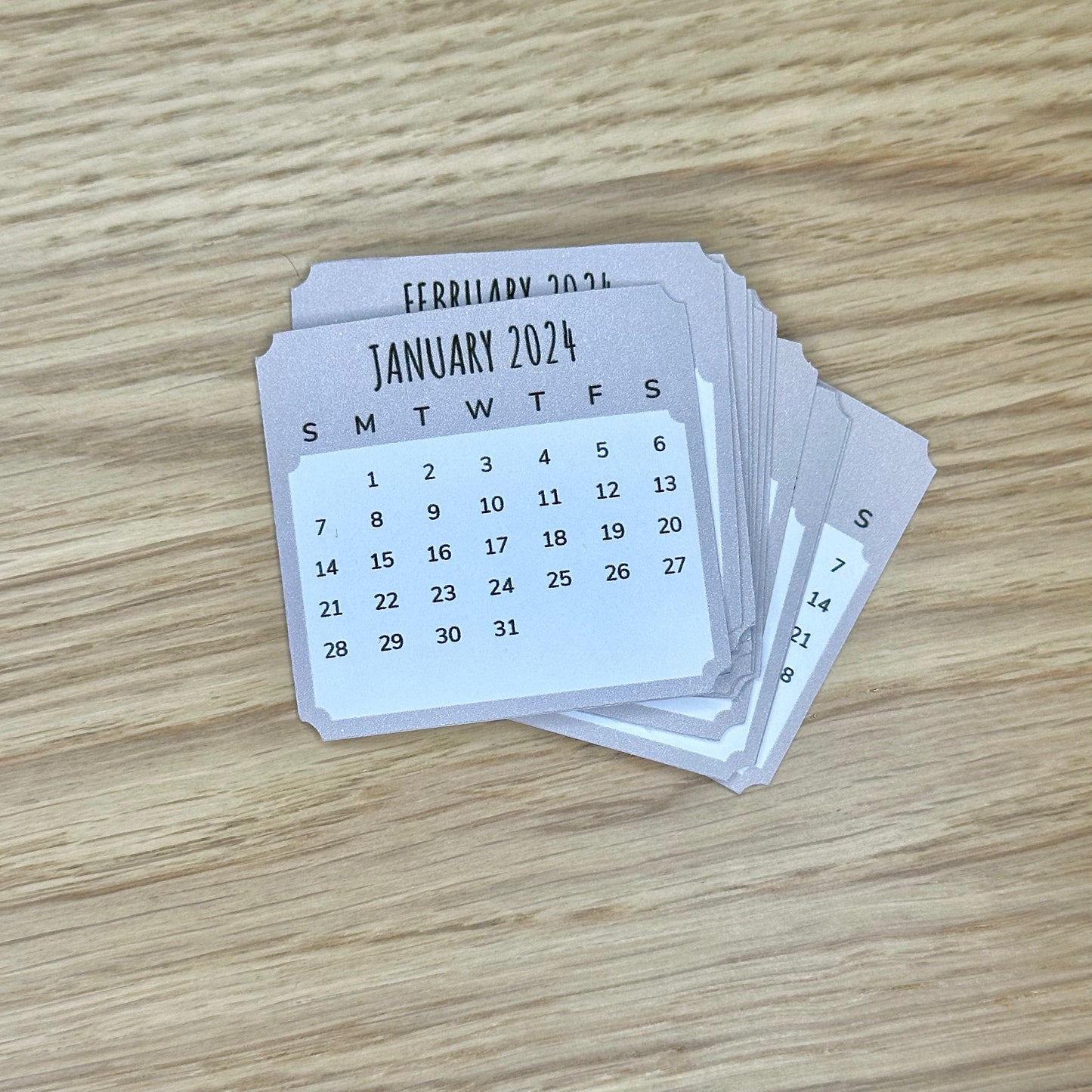 2024 Mini Calendar Sticker Pack - Calm
