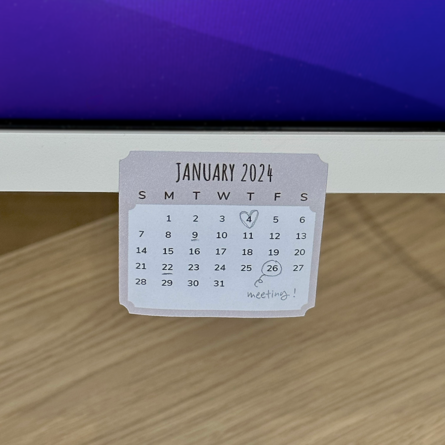 2024 Mini Calendar Sticker Pack - Calm