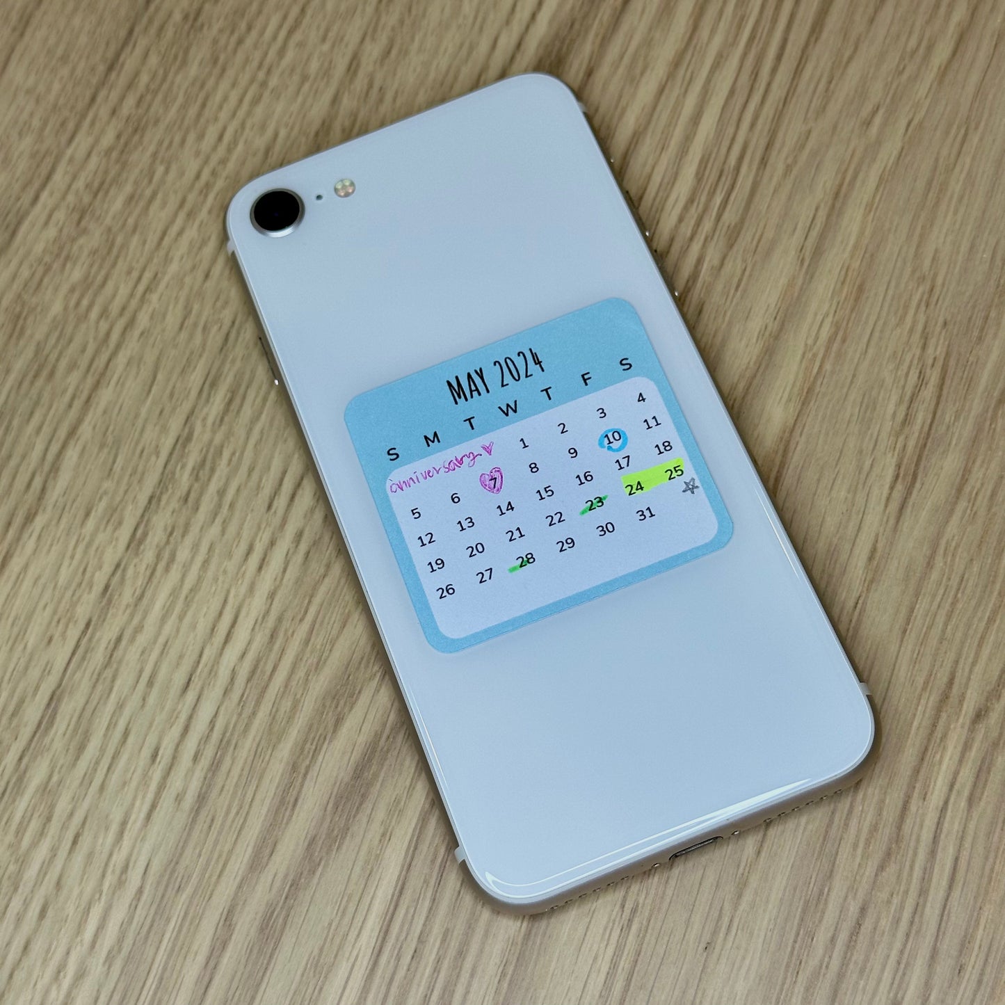 2024 Mini Calendar Sticker Pack - Pastel