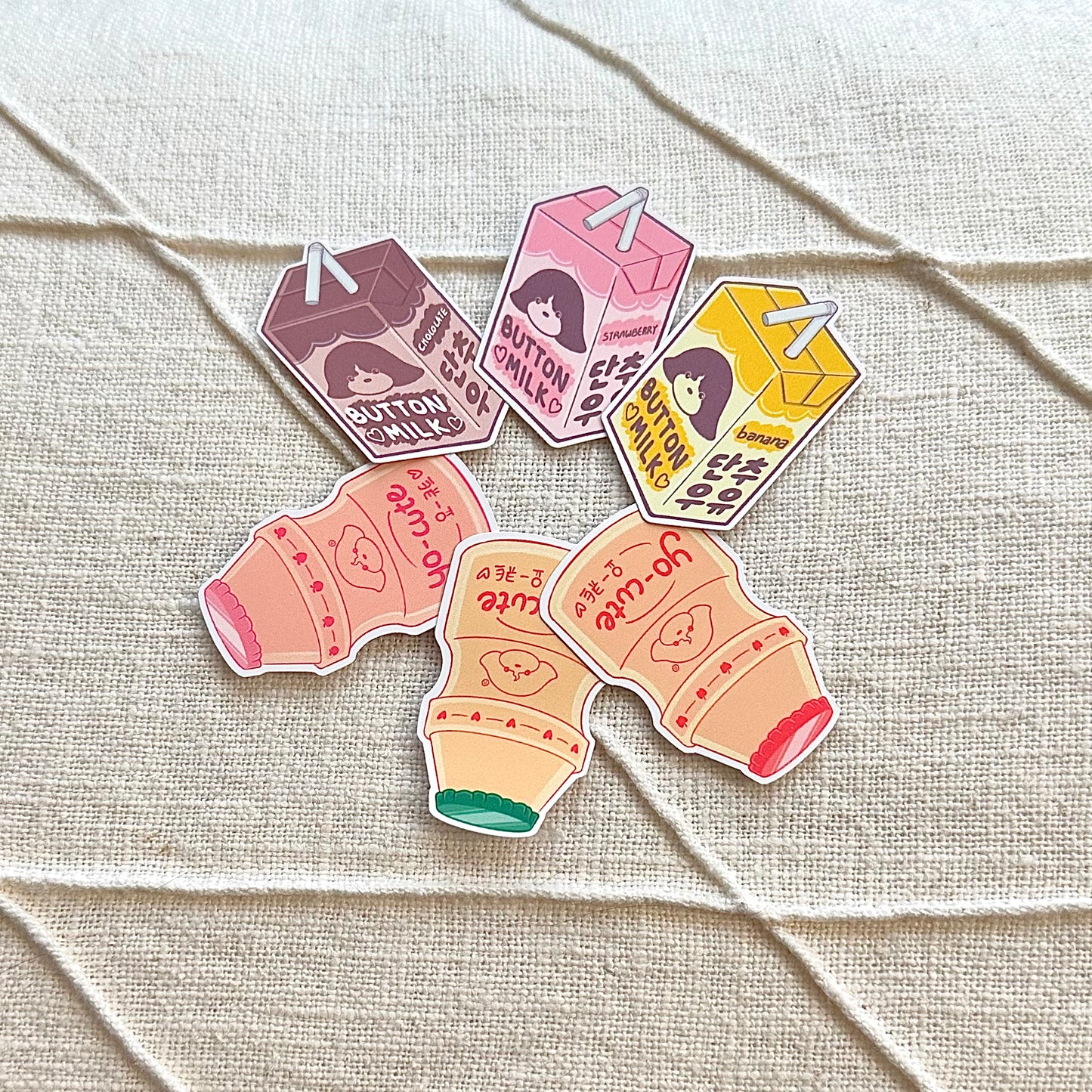 Button Drinks Stickers (6-Pack)