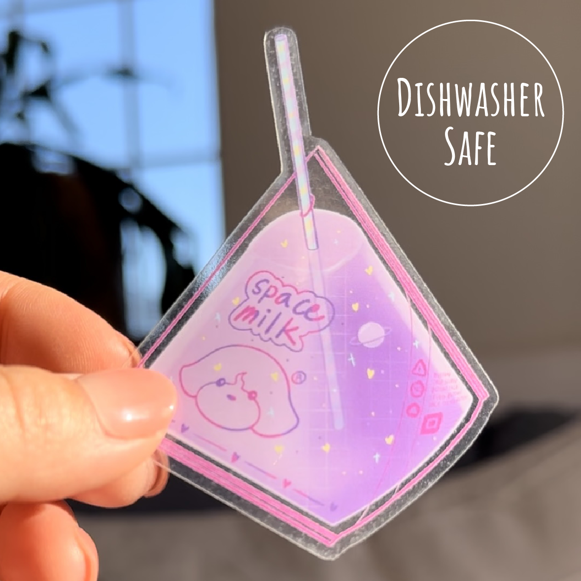 Space Milk Transparent Sticker