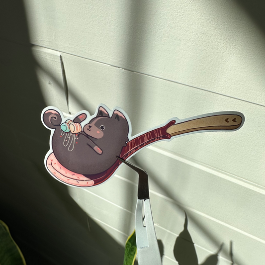 Spoonful O' Dog Sticker - Marshmallow