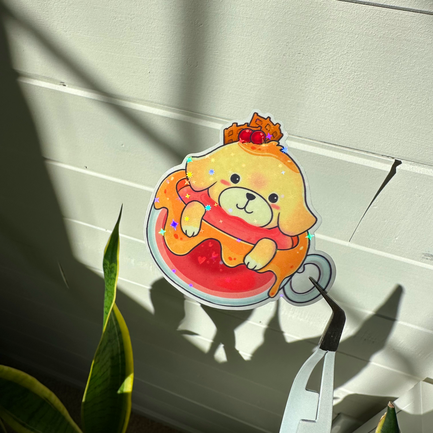 Honey Cranberry Tea Cuppa Dog Sticker