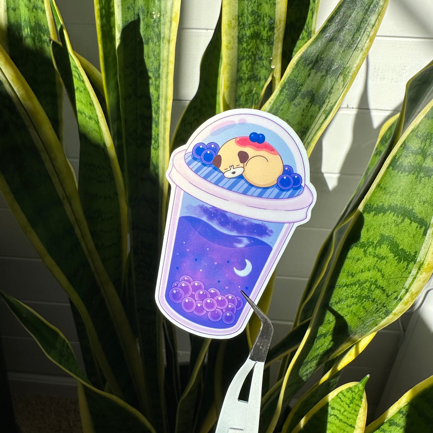 Blueberry Dreams Boba Sticker