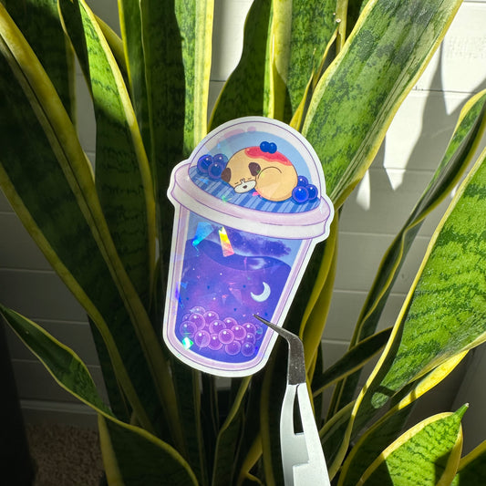 Blueberry Dreams Boba Sticker