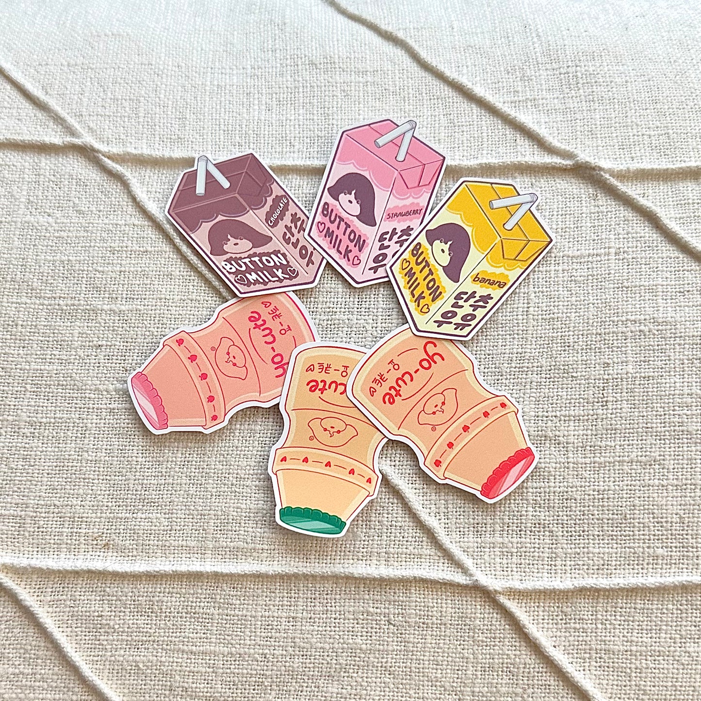 Button Drinks Stickers (6-Pack)