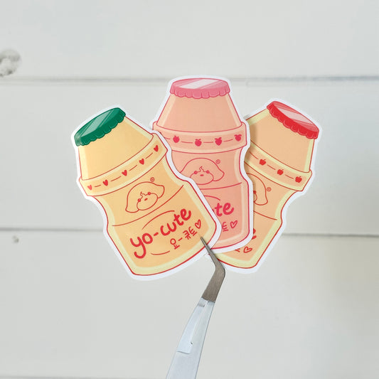 Yogurt Drink Stickers (3-Pack)